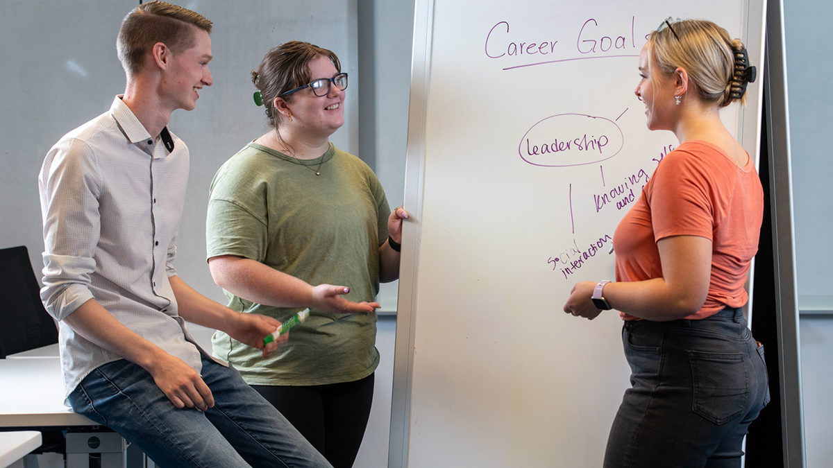 Students in the OSCO office