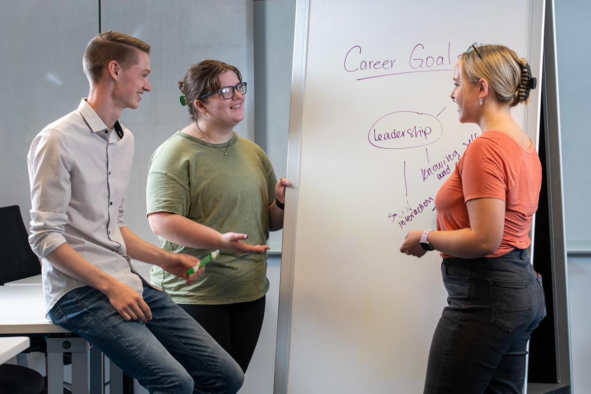 Students in the OSCO office